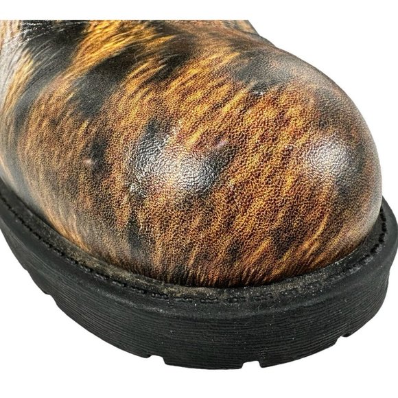 Men’s Soft Leather Chunky Boots “Eye of the Tiger” Size 12 US - 46 EU - Picture 10 of 10